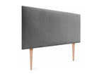 Zensova Smooth Velvet Headboard 90x105 with Bed Legs 80/90 - Ash Grey OELL05117