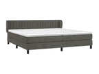 Zensova bed and mattress, Dark Grey, 200x200 cm, Velvet, JAKK88064