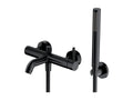 Bathtub faucet with Y-shaped shower faucet, black color FVTI16873
