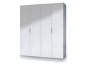 White 4-door wardrobe - Zensova - L 180 x W 52 x H 200 cm LIWR25574