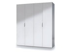White 4-door wardrobe - Zensova - L 180 x W 52 x H 200 cm LIWR25574