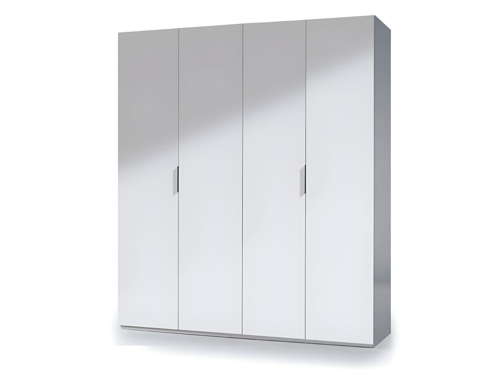 White 4-door wardrobe - Zensova - L 180 x W 52 x H 200 cm LIWR25574