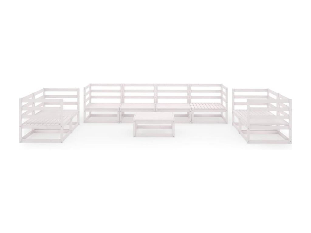 White wooden garden furniture set, 70x70x67 cm, 02 0018180 PMAT36968