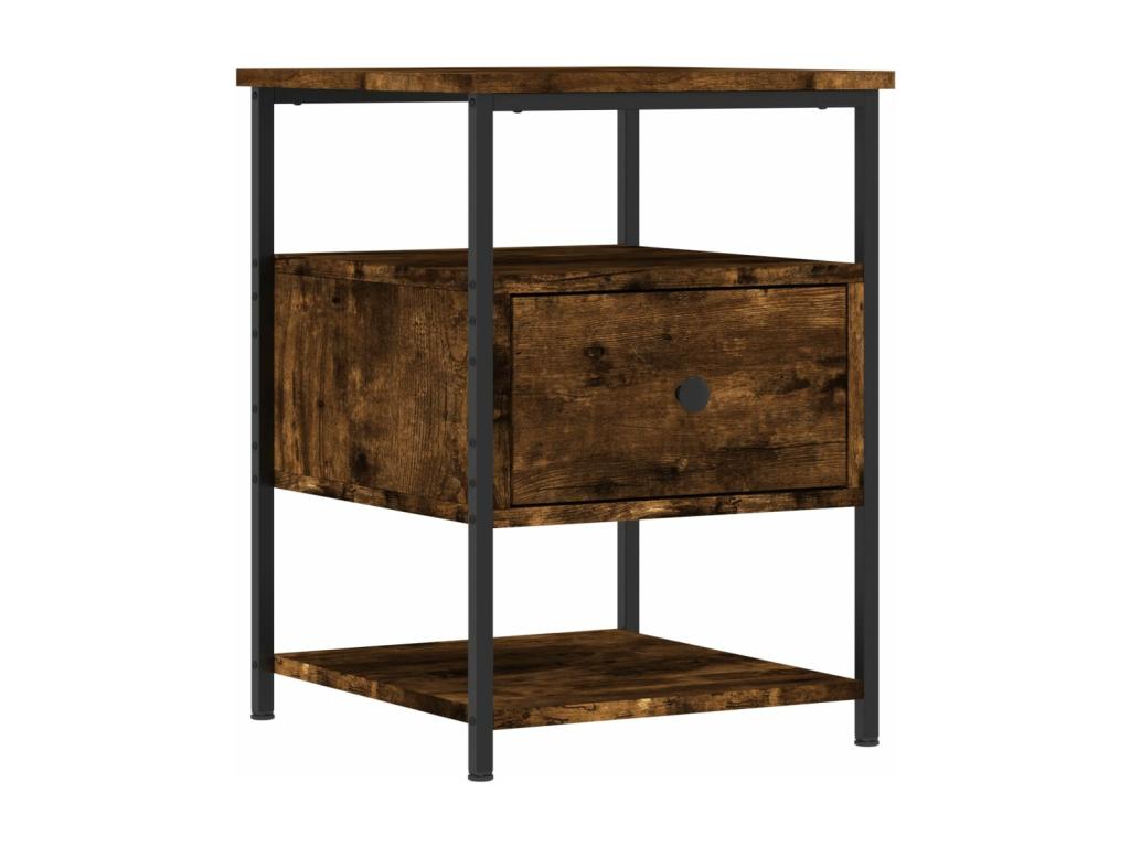 2-piece bedside tables in smoked oak, 40x42x56 cm, Zensovaingénierie BGKU80192