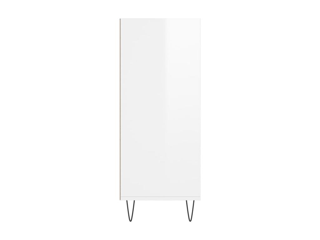 High-gloss white sideboard, 57x35x90 cm, engineered wood, QHEC43900