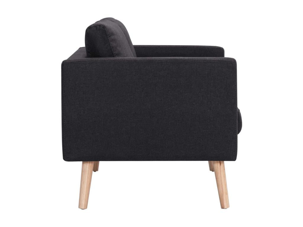 3-seater sofa, black fabric, SEWG50343