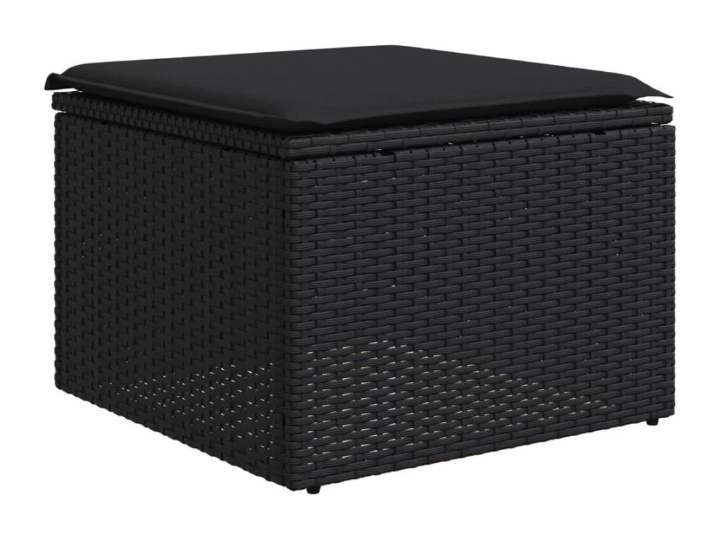 6-piece garden furniture set with cushions, Zensova woven resin UIVH58356