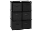 6-compartment shelving unit with 6 storage boxes, H 98 cm ATGJ41235