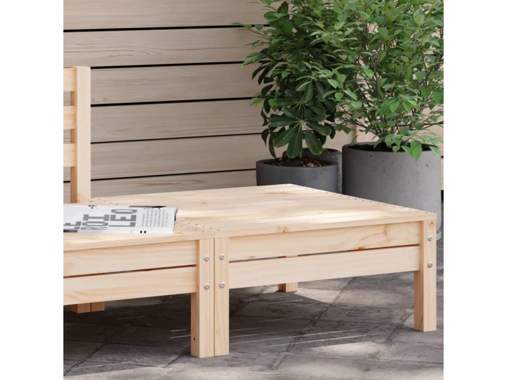 Solid pine wood garden footrest YSKP60482