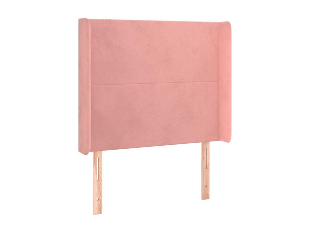 Pink LED Headboard 103x16x118/128 cm Velvet VPBK68442