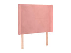 Pink LED Headboard 103x16x118/128 cm Velvet VPBK68442