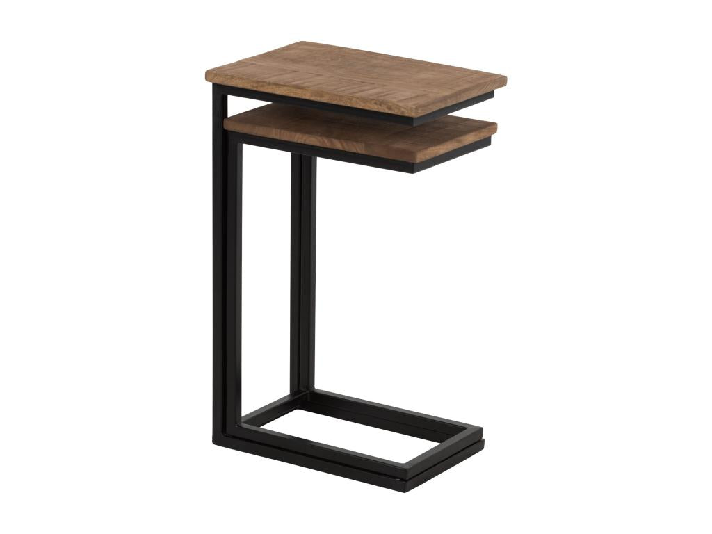 Set of 2 Nesting Side Tables, 64cm, Natural Finish, DZSI88507