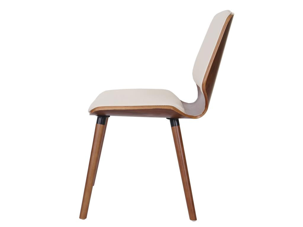 Zensova-B16 Dining Chairs, Set of 6, Cream Faux Leather, WKIC16555