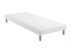 White upholstered bed base 13 cm Moon - Lumenao 80x210 QAQV53438