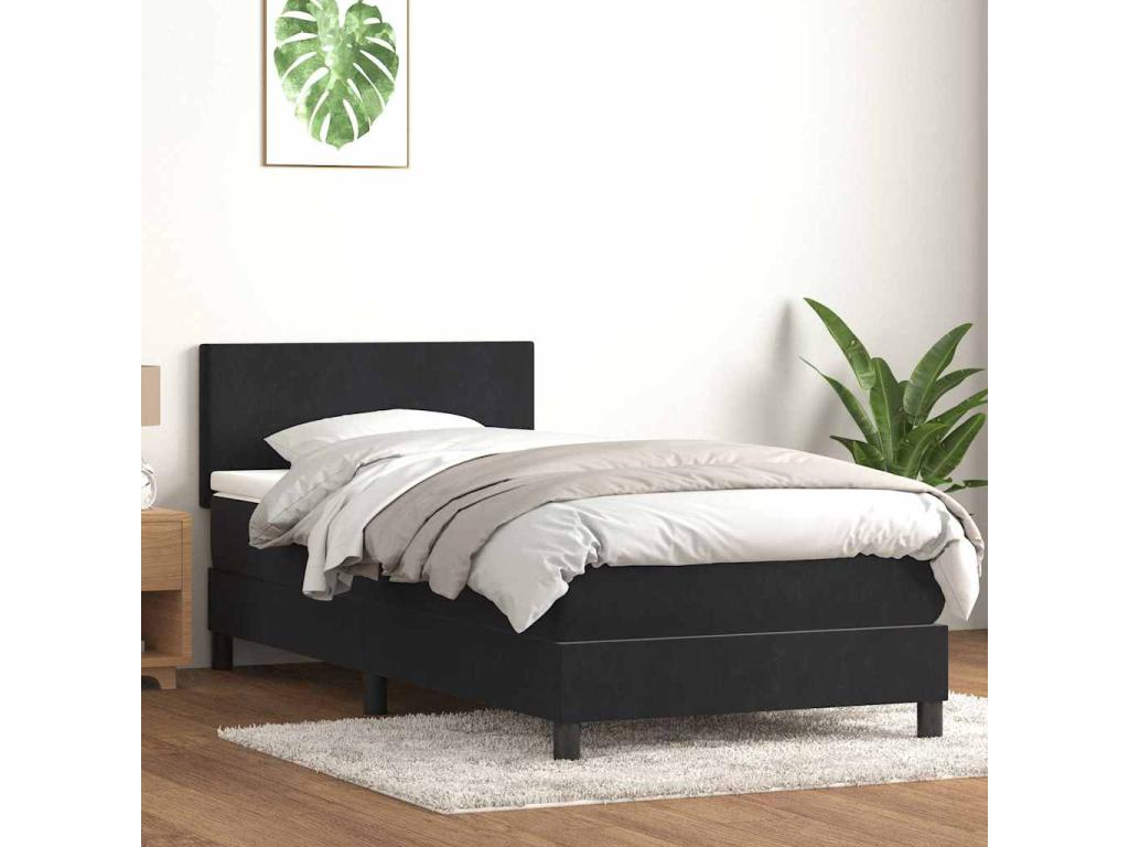 Zensova bed with Zensova mattress 90x210 cm velvet UJUK25397