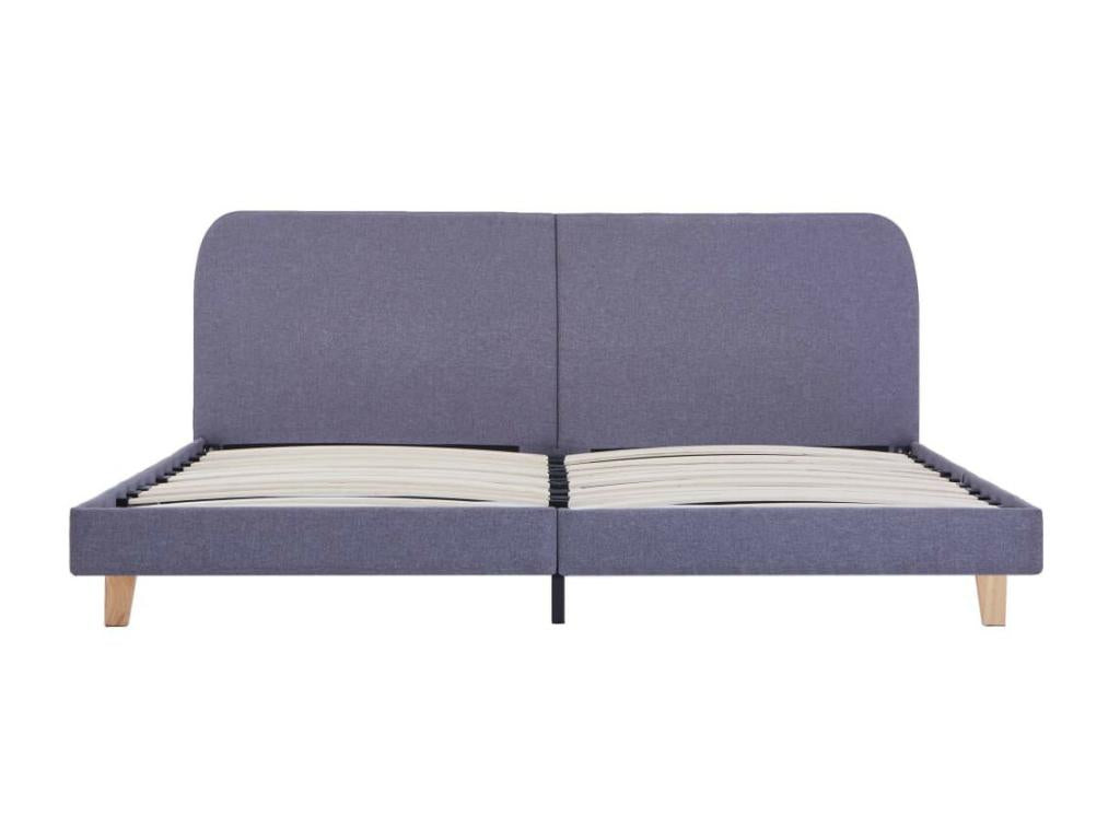 Light Grey Fabric Bed 160x200 3 EZCT23155