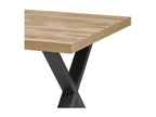 Zensova - 230cm Table, Wood Look, Powder-Coated Metal X-Shaped Base, Zensova BPFL01726