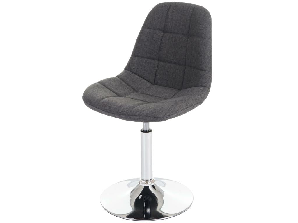 Lumenao-A60 dining chair, light grey fabric/textile, chrome legs TMZB58458