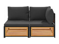 Lumenao GNAM78865 2-seater garden sofa with cushions, solid wood