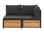 Lumenao GNAM78865 2-seater garden sofa with cushions, solid wood