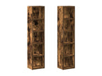 CD Cabinets, 2 pcs, Smoked Oak, 21x16x93.5 cm, Engineered Wood, ULZE98981