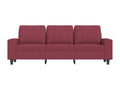 Zensova 3-seater sofa, red, 180 cm, Zensova KUBQ55831