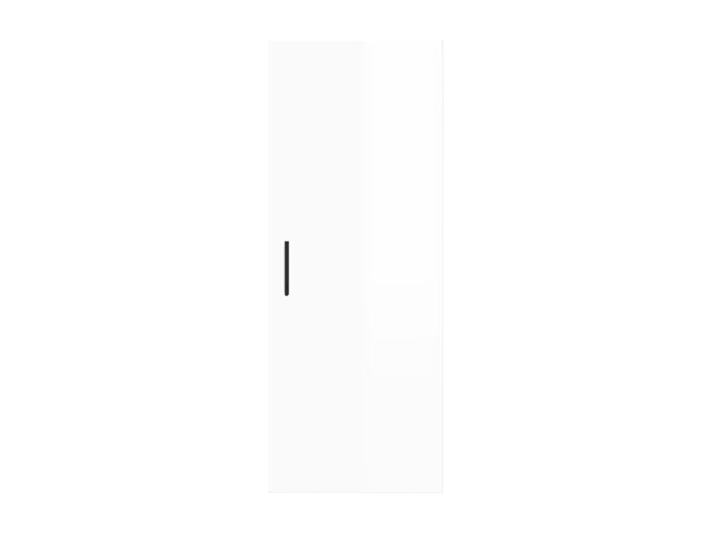 Glossy white wall cabinet 34.5x34x90 cm KSXZ85004