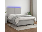 Zensova upholstery and mattress with LED lighting, light grey, 140x200 cm, Zensova MQAC22515