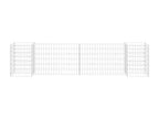 Gabion planter in H-shape, steel wire, 260x40x60 cm VHKL07033
