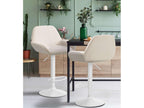 Set of 2 Bar Stools - Velvet - Cream - Lumenao DXKW97276