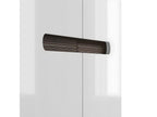 Zensova 2-Door Wardrobe, White Lacquered and Wood XTZU24299