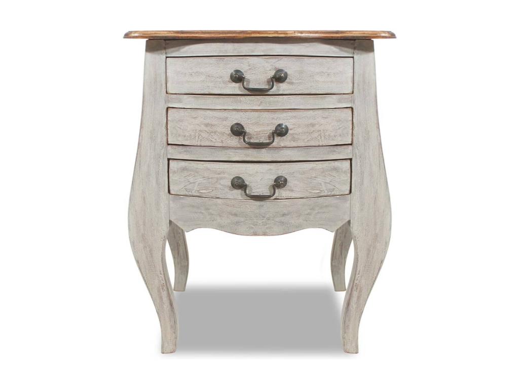 Bedside table, solid reclaimed wood, 48x35x64 cm, MMAO08552