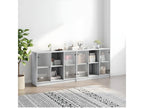 Lumenao grey bookcase with doors 204x37x75 cm AYXT62004