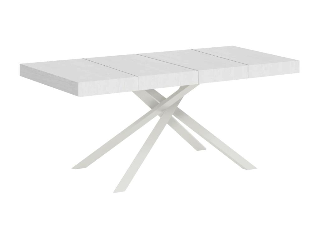Karida Premium extendable table 90x120/224 cm, white ash, white legs, MZSK17735