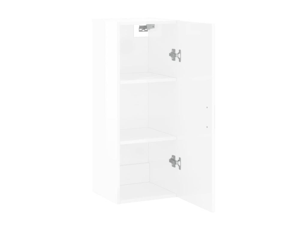 Glossy white wall cabinet 34.5x34x90 cm KSXZ85004