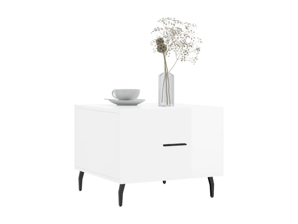 Coffee tables, 2 pcs, glossy white, 50x50x40cm, Zensovaingénierie ZEFJ89845