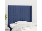 Headboard with wings, Blue, 103x16x118/128 cm, Fabric OZTP84622