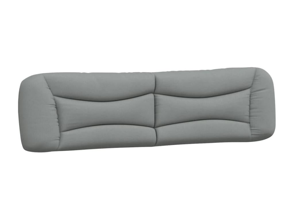 Bed frame with headboard, light grey, 200x200 cm, Zensova YFFK91177