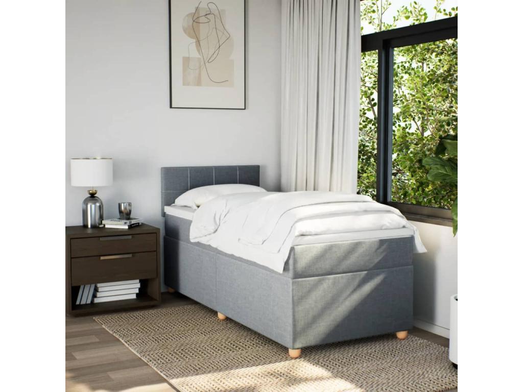 Zensova in Zensova bed and mattress Light gray 90x190 cm Zensova UPAG15072
