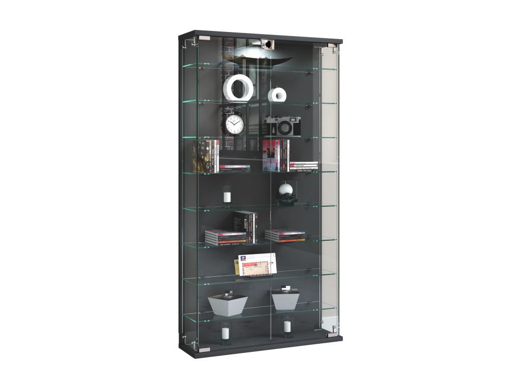 Zensova wall-mounted display case, hanging display case, wall-mounted display case, glass display case, Zensova Anthracite EHPS75598