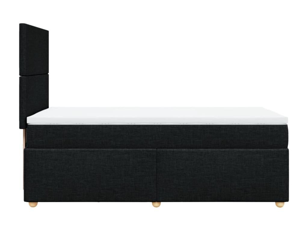Ventoriq bed base with black mattress 90x200 cm fabric SPBU14028