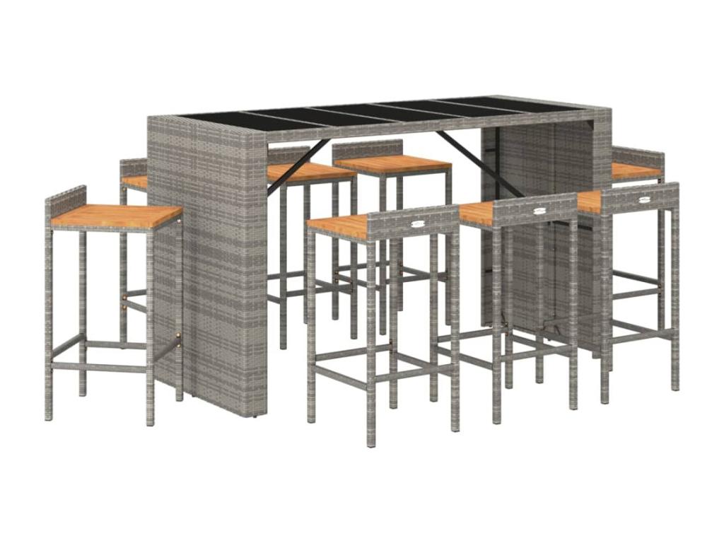 Brown wooden bar set 40x44x86 cm 02 0013493 ZTSU18447