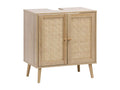 Lumenao under-sink cabinet with wood and cane finish, 65x40x70 cm, natural finish, YSSC52600