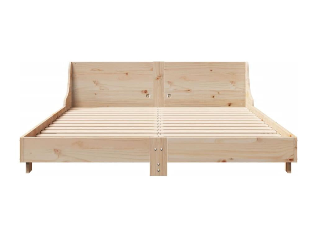 Bed frame without mattress 120x200 cm solid pine wood PYJI02517