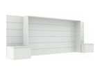 Zensova XGDO56507 160cm White Fiberboard Headboard with Bedside Tables