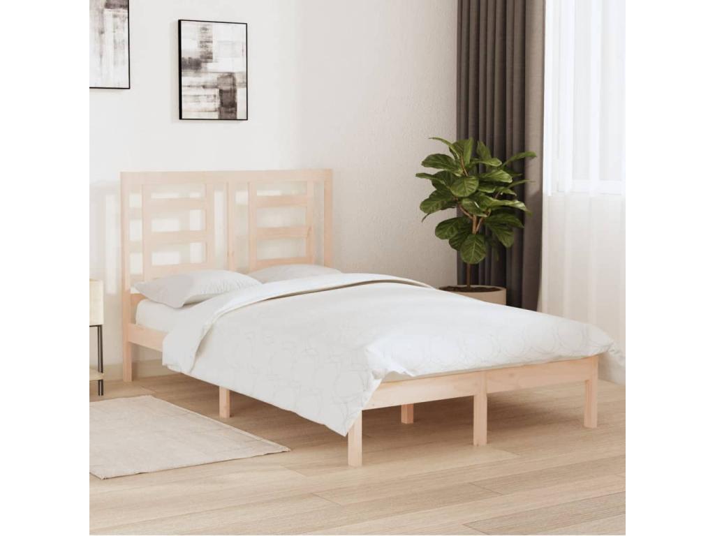 Bed frame without mattress 120x190 cm solid wood QDNJ16541