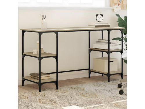 Lumenao oak desk 140x50x75 cm metal and engineered wood WCOO61826