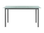 Lumenao - Light Grey Garden Table 150x90x74 cm Aluminium and Glass QXYY20099