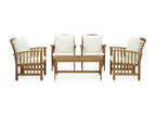 Brown wooden garden furniture set, 102x50x43 cm, 02 0016314 JILG46817