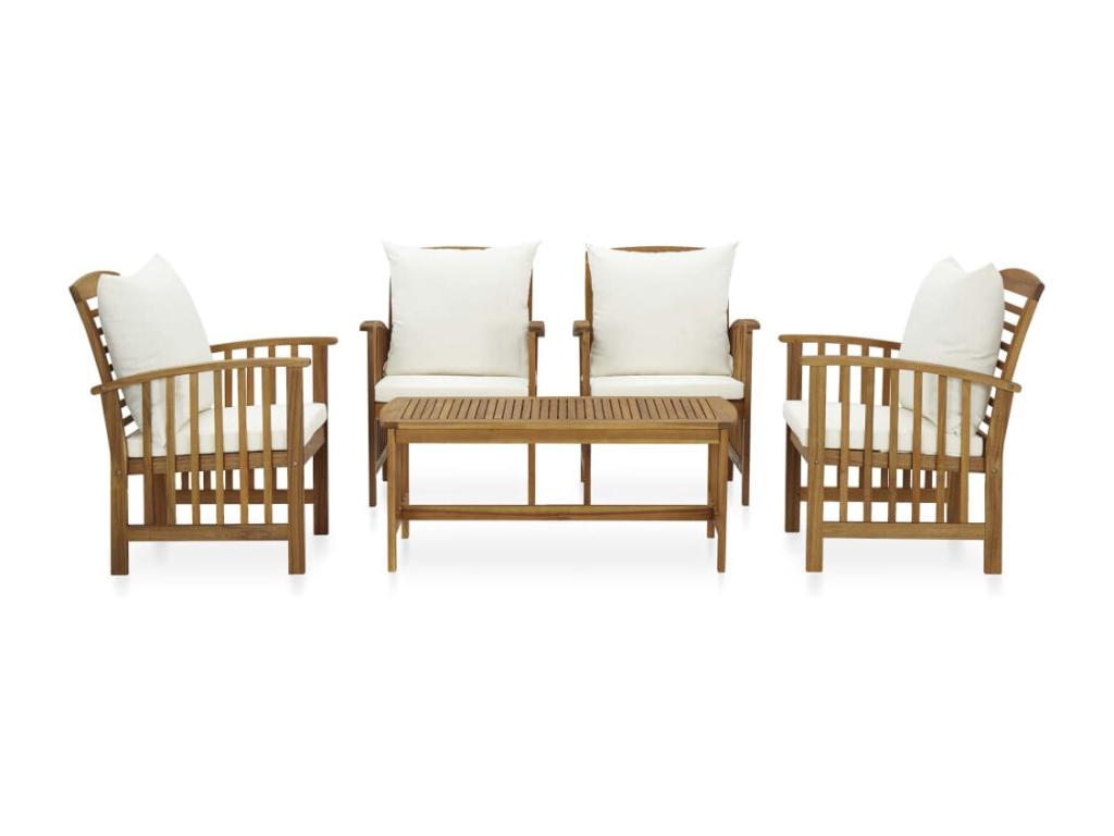 Brown wooden garden furniture set, 102x50x43 cm, 02 0016314 JILG46817